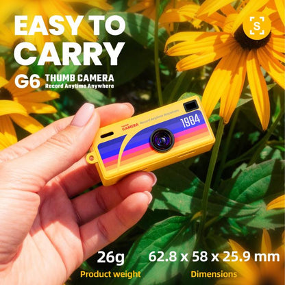 G6 Mini Digital Camera for Kids – HD Video, Keychain-Size, Wide-Angle Lens