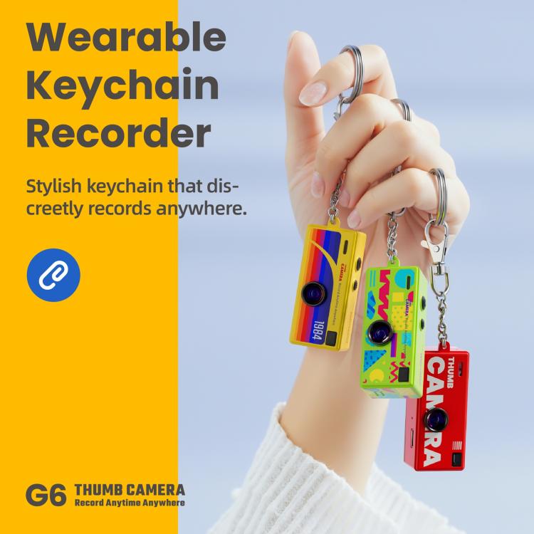 G6 Mini Digital Camera for Kids – HD Video, Keychain-Size, Wide-Angle Lens