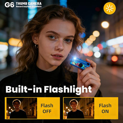 G6 Mini Digital Camera for Kids – HD Video, Keychain-Size, Wide-Angle Lens