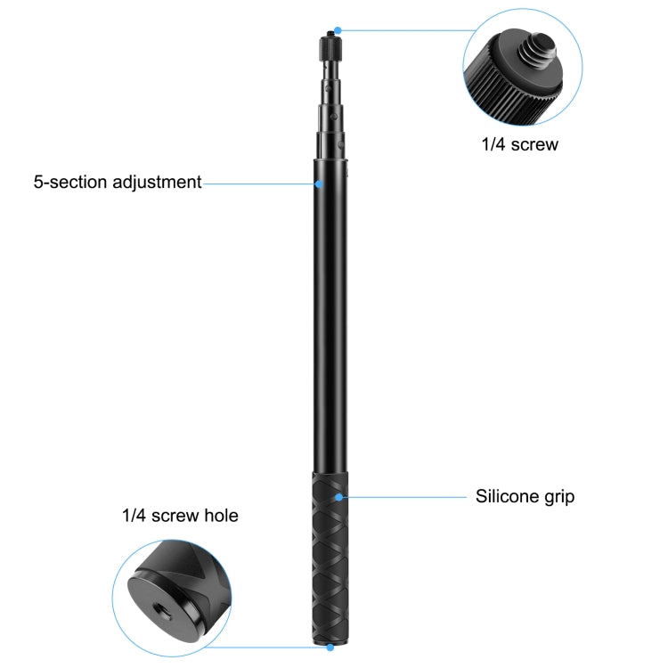 PULUZ 150cm Selfie Stick Monopod for Insta360 & DJI Osmo 360