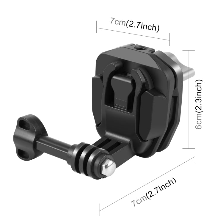 Motorcycle Windshield Action Camera Mount Clip for GoPro Hero12 Black / DJI Osmo Action 4 / Insta360 X4 / Ace Pro and Other Action Cameras, Windshield Clip I