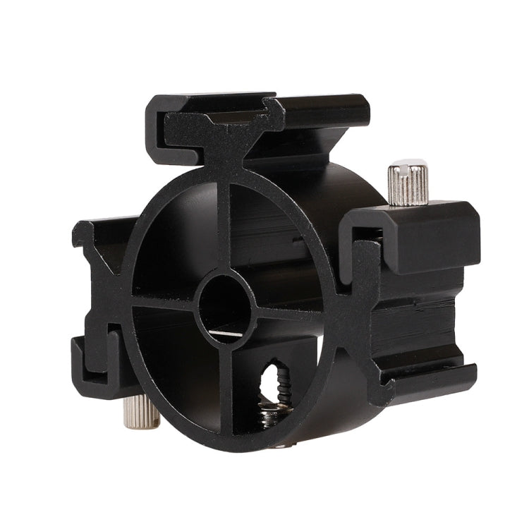 Round Field 3 Triple Head Hot Shoe Mount Adapter Flash Holder Bracket Light Stand Holder, Round Triple Heads Bracket