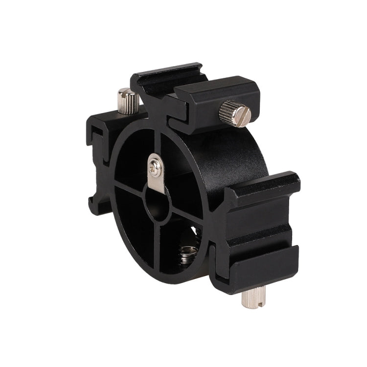 Round Field 3 Triple Head Hot Shoe Mount Adapter Flash Holder Bracket Light Stand Holder, Round Triple Heads Bracket