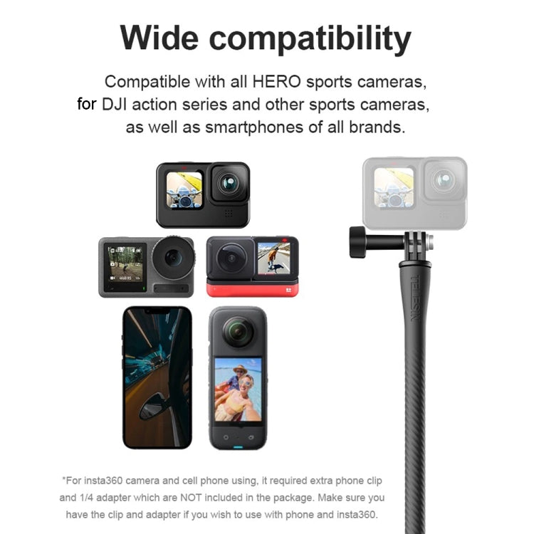 TELESIN Flexible Mount Bracket Octopus Tripod For Mini Action Camera and Mobile Phone,Spec:, Only Bracket, With Phone Clip Kit