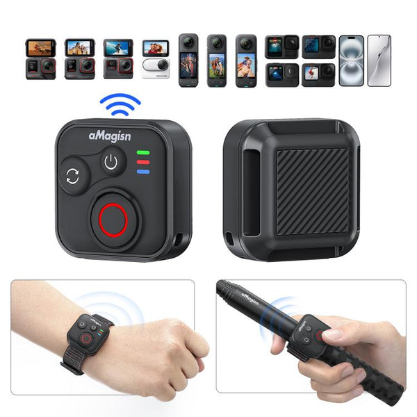 aMagisn Bluetooth Remote for Insta360, GoPro – 50m