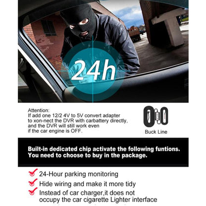 3.16-inch HD 1080P Infrared Night Vision Car DVR,Front + Interior + Rear + Wi-Fi Connectivity