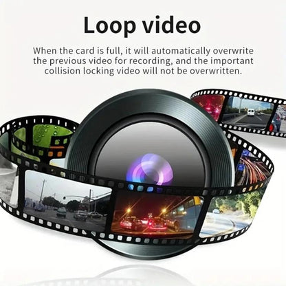 2-Inch WIFI Mobile Phone Playback 4K HD Night Vision Dashcam,Front+Interior+Rear