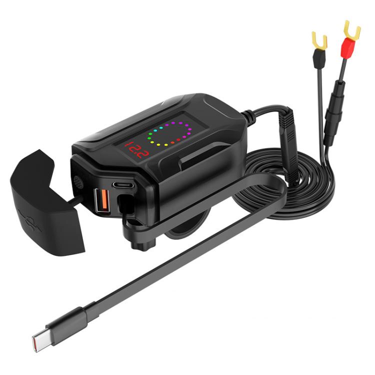 Waterproof Dustproof Motorcycle Phone Charger Retractable USB Charging Cable with 3 way charging. Best Motorcycle charger