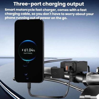 Waterproof Dustproof Motorcycle Phone Charger Retractable USB Charging Cable with 3 way charging. Best Motorcycle charger