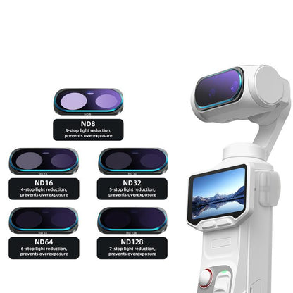 For Insta360 Luna Ultra aMagisn Magnetic Lens Filter, Adj CPL/UV/Black Mist/VND2-32/LPR, Adj CPL/UV/Black Mist/VND2-32, Adj CPL/VND2-32, ND8/16/32/64/128, Adjustable CPL Filter, 1/4 Black Diffusion, LPR, ND8, ND16, ND32, ND64, ND128, 6-Point Star