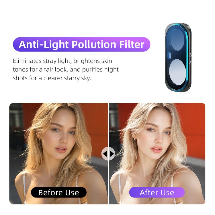 For Insta360 Luna Ultra aMagisn Magnetic Lens Filter, Adj CPL/UV/Black Mist/VND2-32/LPR, Adj CPL/UV/Black Mist/VND2-32, Adj CPL/VND2-32, ND8/16/32/64/128, Adjustable CPL Filter, 1/4 Black Diffusion, LPR, ND8, ND16, ND32, ND64, ND128, 6-Point Star