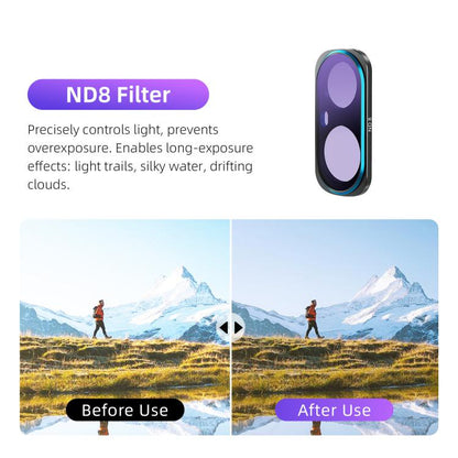 For Insta360 Luna Ultra aMagisn Magnetic Lens Filter, Adj CPL/UV/Black Mist/VND2-32/LPR, Adj CPL/UV/Black Mist/VND2-32, Adj CPL/VND2-32, ND8/16/32/64/128, Adjustable CPL Filter, 1/4 Black Diffusion, LPR, ND8, ND16, ND32, ND64, ND128, 6-Point Star