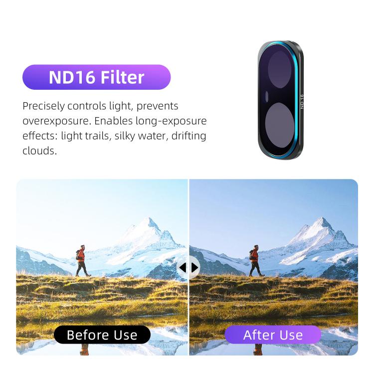 For Insta360 Luna Ultra aMagisn Magnetic Lens Filter, Adj CPL/UV/Black Mist/VND2-32/LPR, Adj CPL/UV/Black Mist/VND2-32, Adj CPL/VND2-32, ND8/16/32/64/128, Adjustable CPL Filter, 1/4 Black Diffusion, LPR, ND8, ND16, ND32, ND64, ND128, 6-Point Star