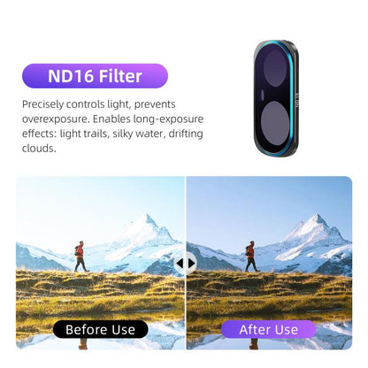 For Insta360 Luna Ultra aMagisn Magnetic Lens Filter, Adj CPL/UV/Black Mist/VND2-32/LPR, Adj CPL/UV/Black Mist/VND2-32, Adj CPL/VND2-32, ND8/16/32/64/128, Adjustable CPL Filter, 1/4 Black Diffusion, LPR, ND8, ND16, ND32, ND64, ND128, 6-Point Star