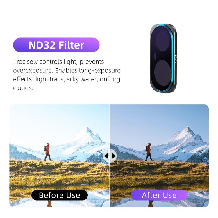 For Insta360 Luna Ultra aMagisn Magnetic Lens Filter, Adj CPL/UV/Black Mist/VND2-32/LPR, Adj CPL/UV/Black Mist/VND2-32, Adj CPL/VND2-32, ND8/16/32/64/128, Adjustable CPL Filter, 1/4 Black Diffusion, LPR, ND8, ND16, ND32, ND64, ND128, 6-Point Star