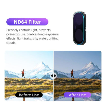For Insta360 Luna Ultra aMagisn Magnetic Lens Filter, Adj CPL/UV/Black Mist/VND2-32/LPR, Adj CPL/UV/Black Mist/VND2-32, Adj CPL/VND2-32, ND8/16/32/64/128, Adjustable CPL Filter, 1/4 Black Diffusion, LPR, ND8, ND16, ND32, ND64, ND128, 6-Point Star