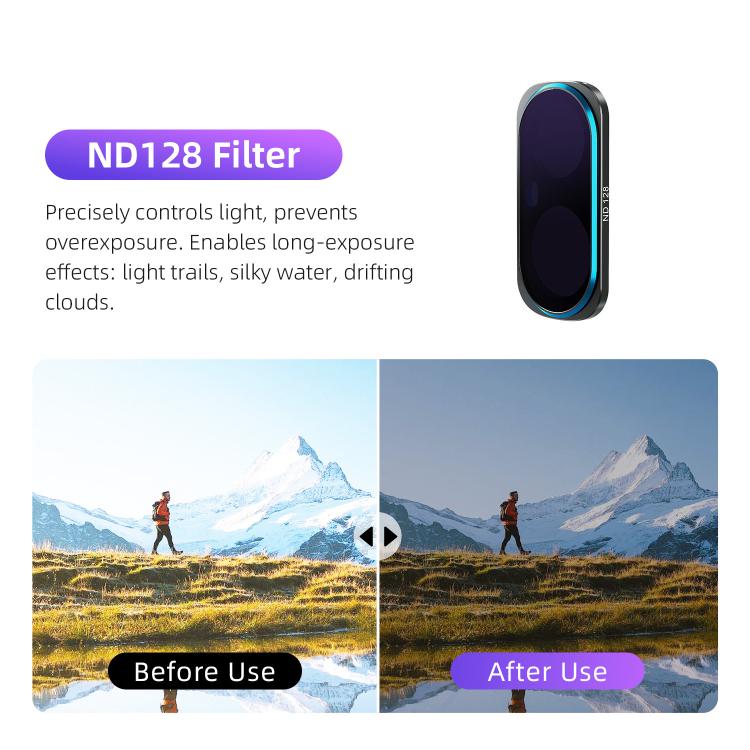 For Insta360 Luna Ultra aMagisn Magnetic Lens Filter, Adj CPL/UV/Black Mist/VND2-32/LPR, Adj CPL/UV/Black Mist/VND2-32, Adj CPL/VND2-32, ND8/16/32/64/128, Adjustable CPL Filter, 1/4 Black Diffusion, LPR, ND8, ND16, ND32, ND64, ND128, 6-Point Star