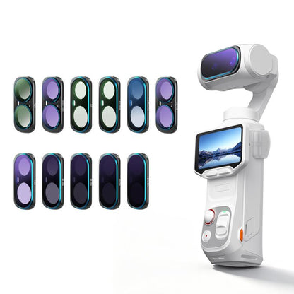 For Insta360 Luna Ultra aMagisn Magnetic Lens Filter, Adj CPL/UV/Black Mist/VND2-32/LPR, Adj CPL/UV/Black Mist/VND2-32, Adj CPL/VND2-32, ND8/16/32/64/128, Adjustable CPL Filter, 1/4 Black Diffusion, LPR, ND8, ND16, ND32, ND64, ND128, 6-Point Star