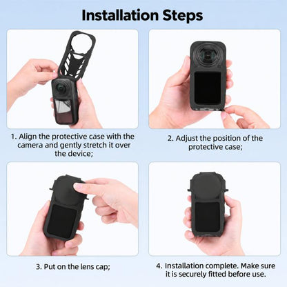 For Insta360 X6 Flymile Silicone Protective Case And Lens Cover
